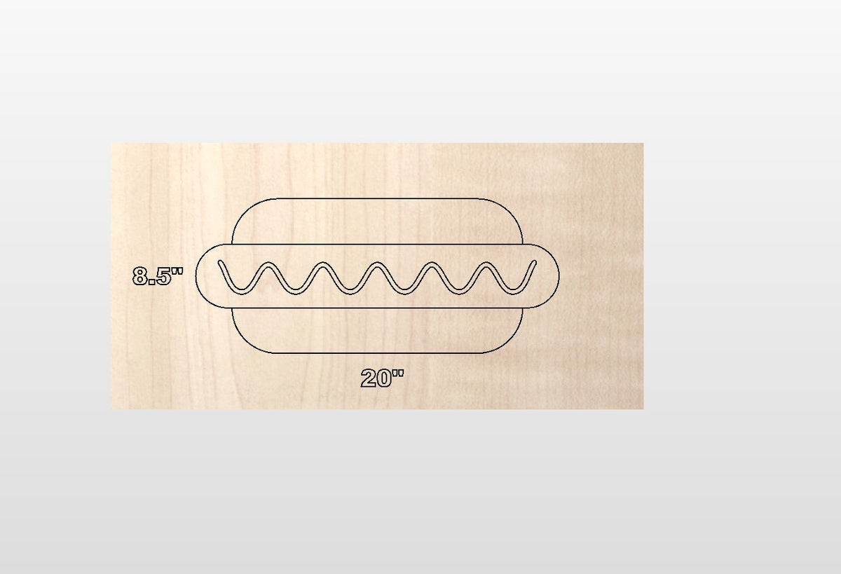 Hot Dog Charcuterie Board / Serving Tray - **Digital File Only** Vectric VCarve Pro