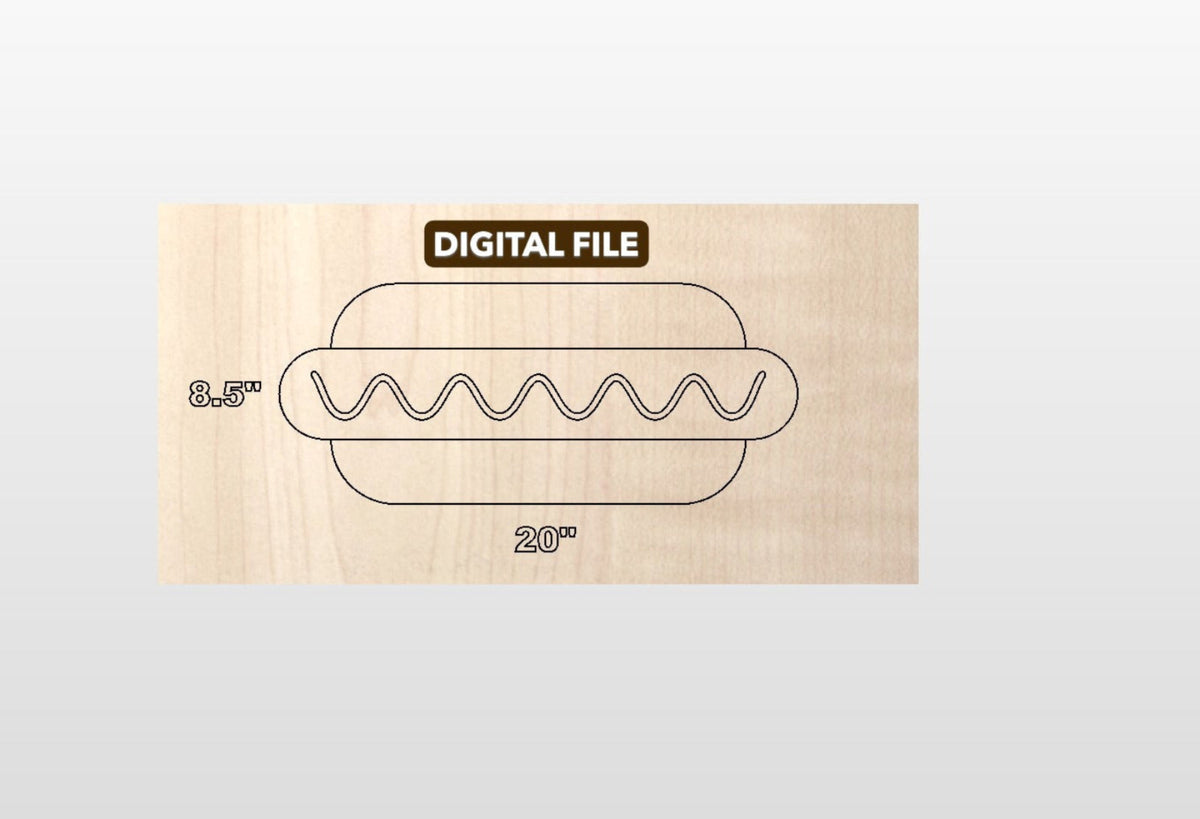 Hot Dog Charcuterie Board / Serving Tray - **Digital File Only** Vectric VCarve Pro
